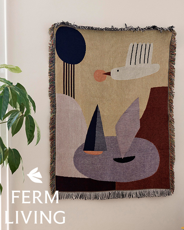 FERM LIVING (ファームリビング) バードタペストリー ブランケット 110cm×80cm