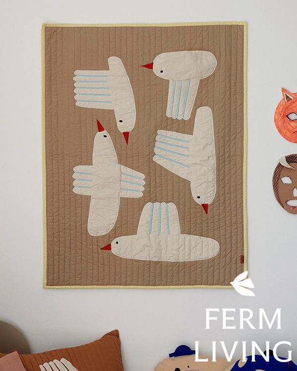 FERM LIVING (ファームリビング) バード キルトブランケット プレイマット 110cm×80cm