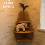 Ferm Living(ファームリビング) 洋梨の形の編み込みラタンコーナーシェルフ